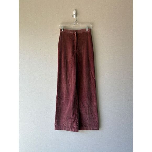 Vintage Pants - vintage MJ Concepts 70s velveteen high rise wide leg pants